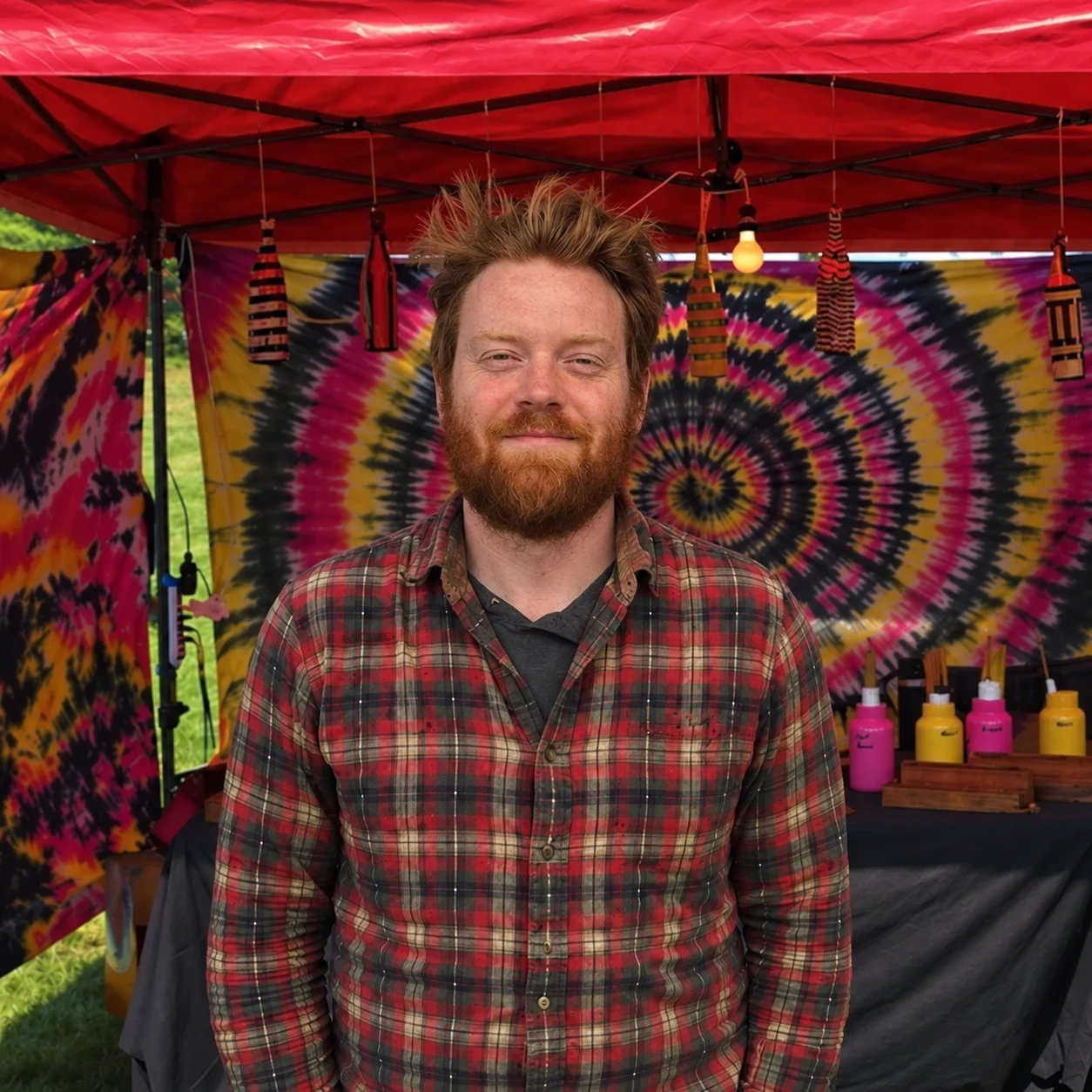 Chris Reed at his market booth